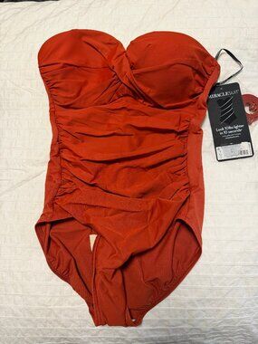 Miraclesuit Women's One Piece Rock Solid Madrid Bandeau Swimsuit NWT